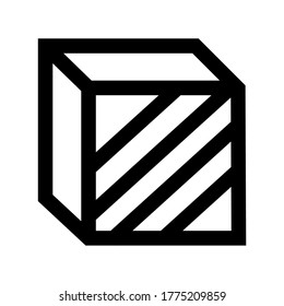 cube icon or logo isolated sign symbol vector illustration - high quality black style vector icons
