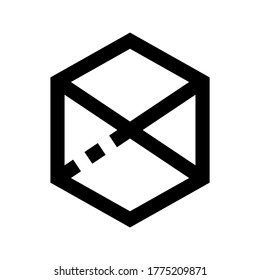 cube icon or logo isolated sign symbol vector illustration - high quality black style vector icons
