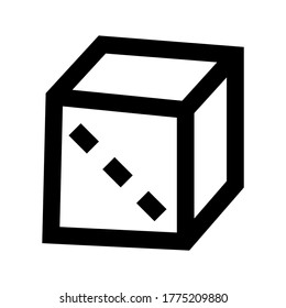 icono de cubo o logotipo símbolo de signo aislado ilustración vectorial - iconos vectoriales de estilo negro de alta calidad
