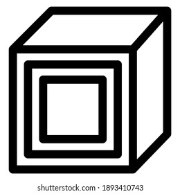 icono de cubo o logotipo símbolo de signo aislado ilustración vectorial - iconos vectoriales de estilo negro de alta calidad
