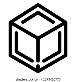 icono de cubo o logotipo símbolo de signo aislado ilustración vectorial - iconos vectoriales de estilo negro de alta calidad
