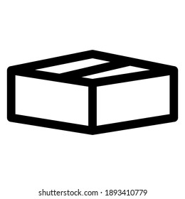 icono de cubo o logotipo símbolo de signo aislado ilustración vectorial - iconos vectoriales de estilo negro de alta calidad
