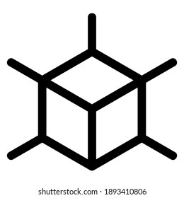 cube icon or logo isolated sign symbol vector illustration - high quality black style vector icons
