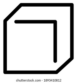 icono de cubo o logotipo símbolo de signo aislado ilustración vectorial - iconos vectoriales de estilo negro de alta calidad
