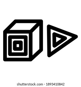 cube icon or logo isolated sign symbol vector illustration - high quality black style vector icons
