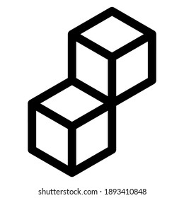 cube icon or logo isolated sign symbol vector illustration - high quality black style vector icons
