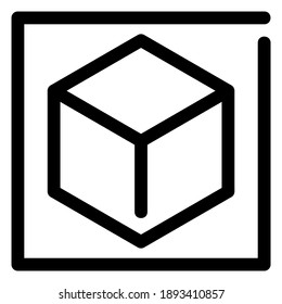 icono de cubo o logotipo símbolo de signo aislado ilustración vectorial - iconos vectoriales de estilo negro de alta calidad
