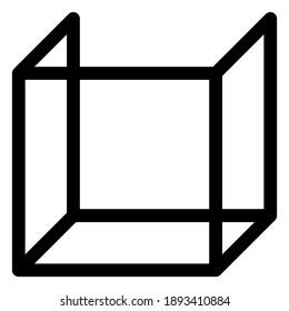 icono de cubo o logotipo símbolo de signo aislado ilustración vectorial - iconos vectoriales de estilo negro de alta calidad
