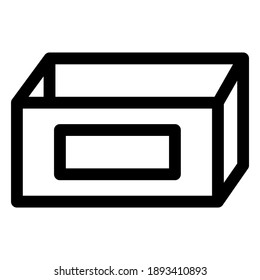 icono de cubo o logotipo símbolo de signo aislado ilustración vectorial - iconos vectoriales de estilo negro de alta calidad
