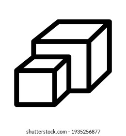 cube icon or logo isolated sign symbol vector illustration - high quality black style vector icons
