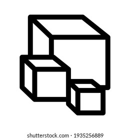 cube icon or logo isolated sign symbol vector illustration - high quality black style vector icons
