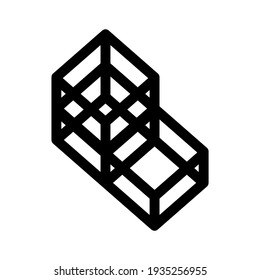 cube icon or logo isolated sign symbol vector illustration - high quality black style vector icons
