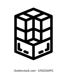 cube icon or logo isolated sign symbol vector illustration - high quality black style vector icons
