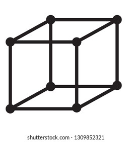 cube icon on white background. flat style. cube icon for your web site design, logo, app, UI. molecule symbol. molecule sign. 