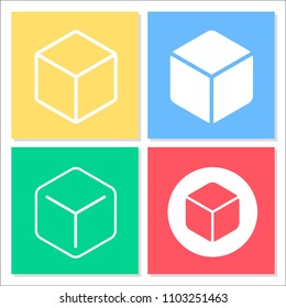 Cube Icon Set Vector Design