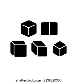 Cube Icon Set Vector Symbol Design Illustration