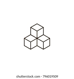 cube icon. sign design