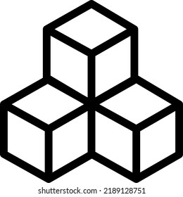 icono de cubo. icono de diseño de signo en el fondo blanco..eps
