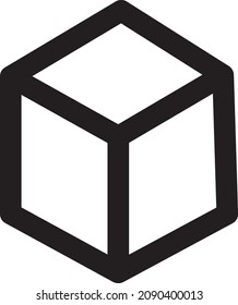 icono de cubo. diseño de signo en fondo blanco..eps