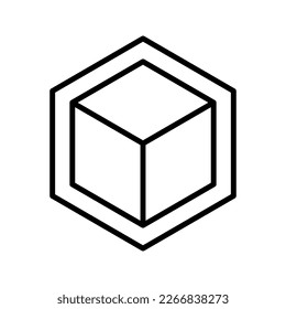 Cube icon. sign for mobile concept and web design. vector illustration