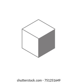 cube icon. Simple web black icon, can be used as web element icon on white background