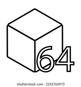 cube icon with stack on white background