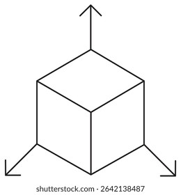 Cube icon, Structured Precision The Power of the Cube, Building Blocks of Innovation A Cube Perspective, vector