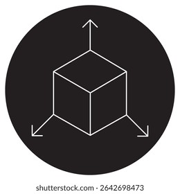 Ícone de Cubo, Precisão Estruturada O Poder do Cubo, Blocos de Construção de Inovação Uma Perspectiva de Cubo, vetor