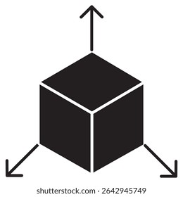 Cube icon, Structured Precision The Power of the Cube, Building Blocks of Innovation A Cube Perspective, vector