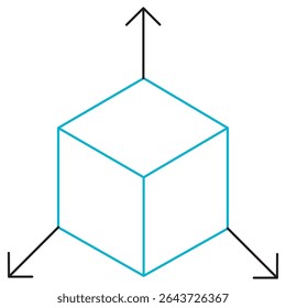 Cube icon, Structured Precision The Power of the Cube, Building Blocks of Innovation A Cube Perspective, vector