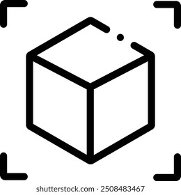 cube icon. Thin Linear Style Design Isolated On White Background