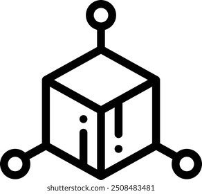 cube icon. Thin Linear Style Design Isolated On White Background