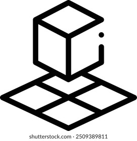 cube icon. Thin Linear Style Design Isolated On White Background