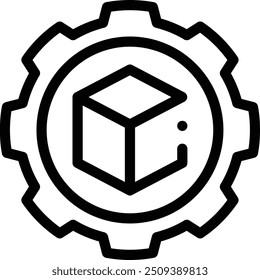 cube icon. Thin Linear Style Design Isolated On White Background