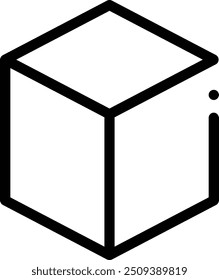 cube icon. Thin Linear Style Design Isolated On White Background