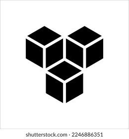 cube Icon. In Trendy Design Vector. vector illustration on white background