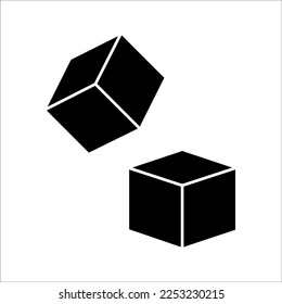 Cube icon. In Trendy Design Vector. Vector illustration on a white background.