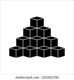 Cube icon. In Trendy Design Vector. Vector illustration on a white background.