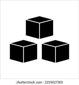 Cube icon. In Trendy Design Vector. Vector illustration on a white background.