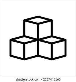 Cube icon. In Trendy Design Vector. Vector illustration on a white background.