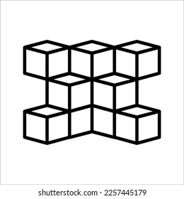 Cube icon. In Trendy Design Vector. Vector illustration on a white background.