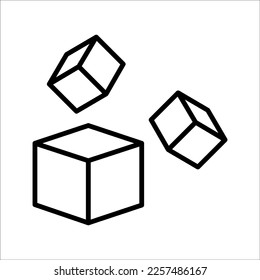 Cube icon. In Trendy Design Vector. Vector illustration on a white background.
