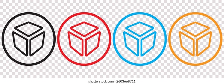 cube icon. Trendy modern flat linear vector 3d cube icon on white background from thin line Geometry collection, outline vector illustration