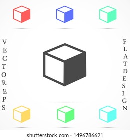 Cube icon vector  3D square sign Cube icon vector symbol Flat sign isolated on white background. Cube icon vector  logo  illustration for graphic and web design Cube icon design geometric 