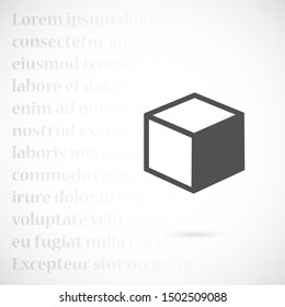 Cube icon vector  3D square sign Cube icon vector symbol Flat sign isolated on white background. Cube icon vector  logo  illustration for graphic and web design Cube icon design geometric 