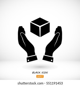 cube icon, vector best flat icon, EPS