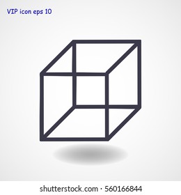 cube icon, vector best flat icon, EPS