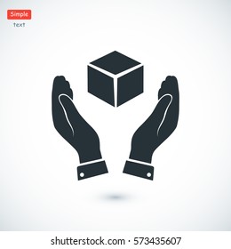 cube icon, vector best flat icon, EPS