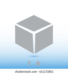 cube icon, vector best flat icon, EPS