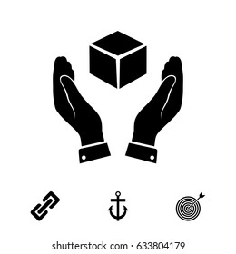 cube icon, vector best flat icon, EPS